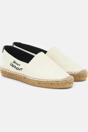 Saint Laurent Embroidered canvas espadrilles