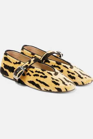 Le Monde Beryl Stella leopard-print velvet Mary Jane flats