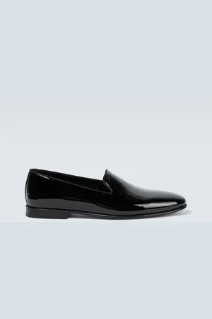 Manolo Blahnik Mario patent leather loafers