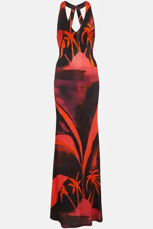 Louisa Ballou High Sea printed jersey maxi dress