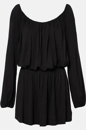 Saint Laurent Draped jersey minidress