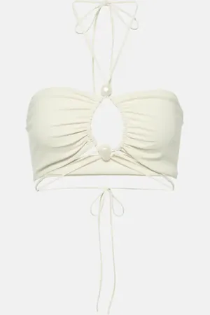 MAGDA BUTRYM Beaded bandeau bikini top