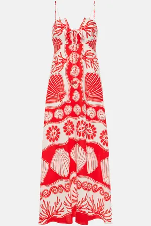Farm Rio Ainika Shell linen-blend maxi dress
