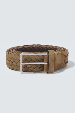 CANALI Braided suede belt