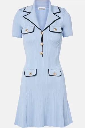 Self-Portrait Ribbed-knit minidress