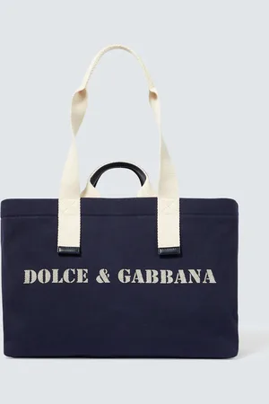 Dolce & Gabbana Logo leather-trimmed tote bag