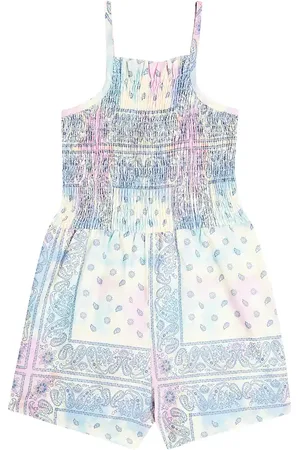 The New Society Downtown printed cotton playsuit