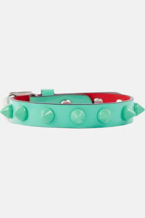 Christian Louboutin Loubilink embellished leather bracelet