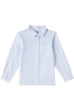Tartine Et Chocolat Bengal stripe cotton seersucker shirt