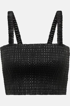 Proenza Schouler White Label faux leather crop top