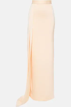 ALEX PERRY Draped satin maxi skirt