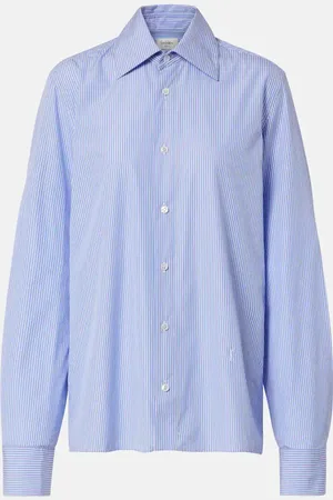 Saint Laurent Cassandre pinstripe cotton poplin shirt