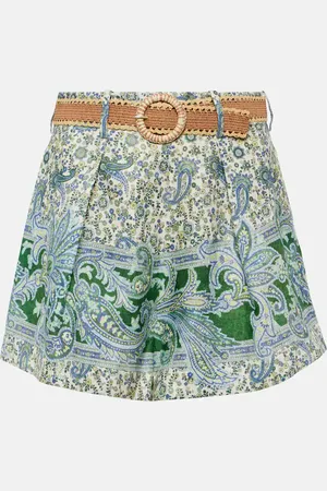 ZIMMERMANN Ottie paisley linen shorts