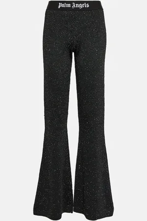 Palm Angels Printed mid-rise flared pants