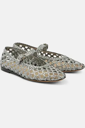 Le Monde Beryl Woven leather Mary Jane flats