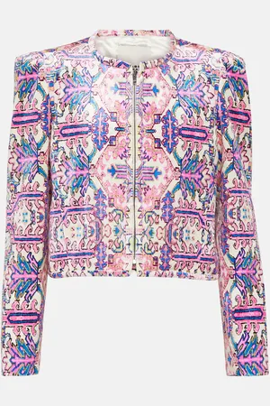 Isabel Marant Valian printed cropped jacket