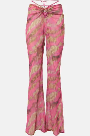 Bananhot Teresa sheer mid-rise flared pants