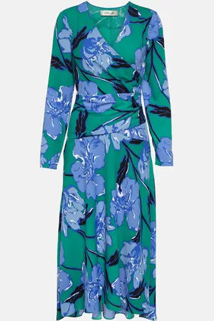 Diane von Furstenberg Feronia floral crÃªpe midi dress