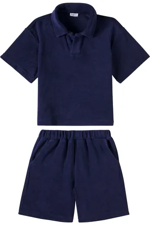 Il gufo Cotton-blend polo shirt and shorts set