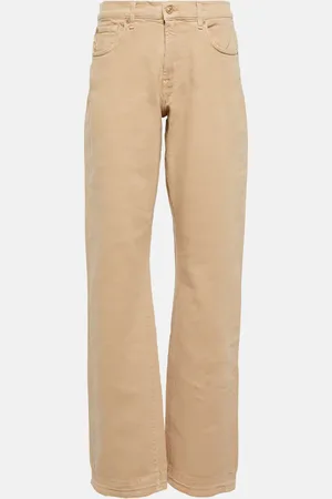7 for all Mankind High-rise cotton trousers Tess