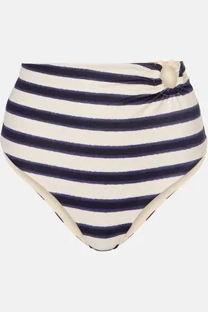 JOHANNA ORTIZ Striped high-rise bikini bottoms