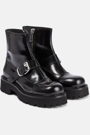 Maison Margiela Buckled leather ankle boots