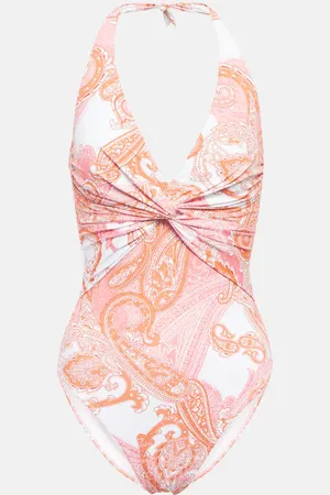 Melissa Odabash Zanzibar paisley halterneck swimsuit