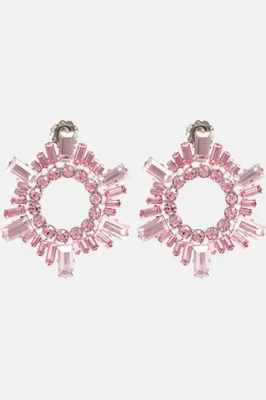 Amina Muaddi Begum Mini crystal-embellished earrings