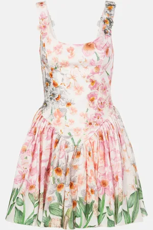 Agua by Agua Bendita Pluma Jardinera linen minidress