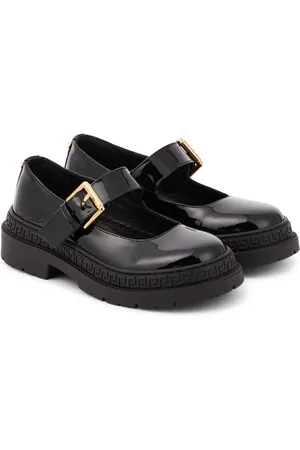 VERSACE La Medusa patent leather Mary Jane flats