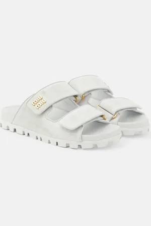 Miu Miu Distressed leather sandals