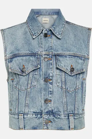 Khaite Lizzo cropped denim vest