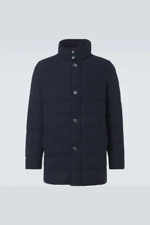 HERNO Paneled cashmere-blend down jacket