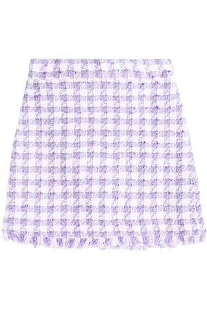 MONNALISA Houndstooth bouclÃ© skirt