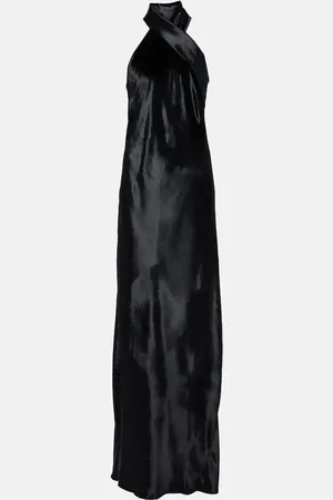 GALVAN Pandora halterneck satin gown