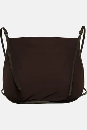 CHRISTOPHER ESBER Framed leather-trimmed crop top
