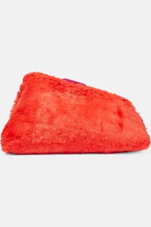 The Attico 8.30 PM faux fur clutch