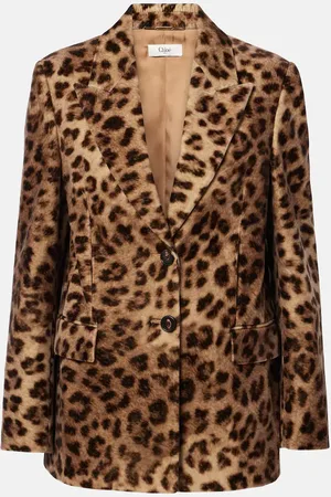 Chloé Leopard-print cotton blazer