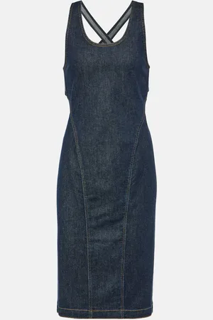 Alaïa Denim midi dress