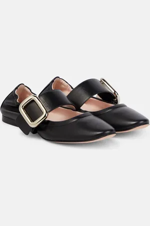 Roger Vivier Soft Choc Babies leather ballet flats