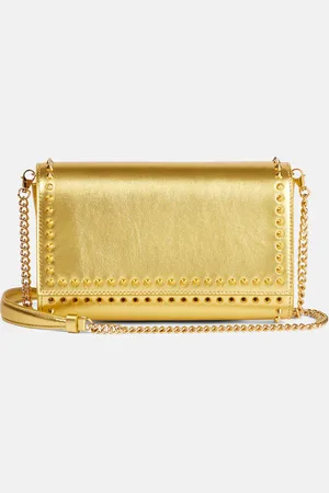 Christian Louboutin Paloma spiked metallic leather clutch