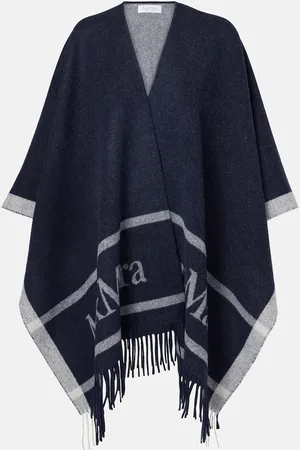 Max Mara Hilde wool jacquard shawl