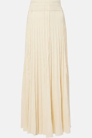 CHRISTOPHER ESBER Linen and silk-blend maxi skirt