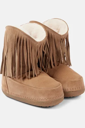 INUIKII Cowboy Fringes leather snow boots