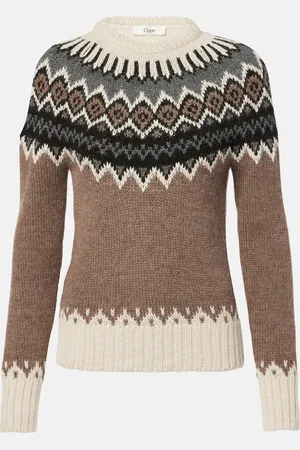 Chloé Fair Isle wool and cashmere sweater