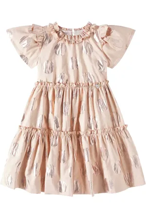 MONNALISA Ruffled polka-dot taffeta dress