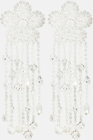 MAGDA BUTRYM Floral crystal-embellished earrings