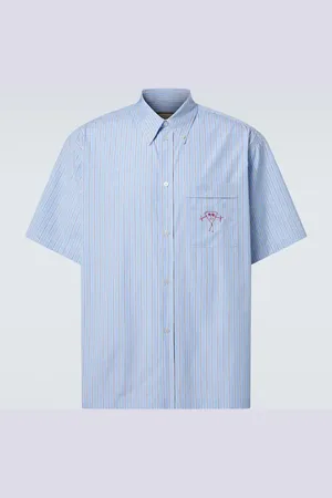 Plan C Striped cotton ooplin shirt