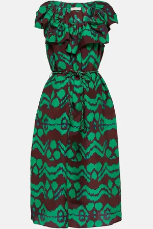 ULLA JOHNSON Anora printed silk midi dress