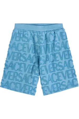 VERSACE Logo cotton shorts